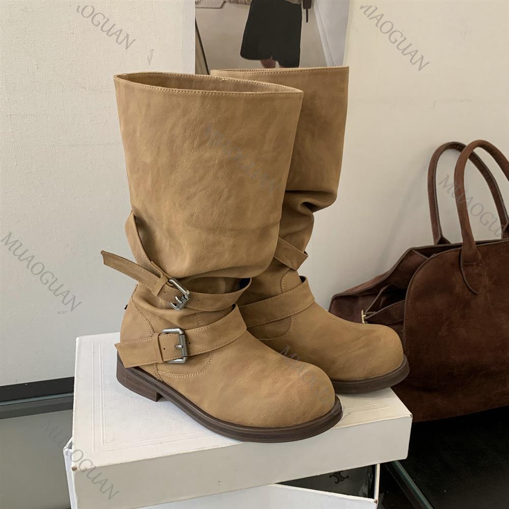 Spring Autumn Chunky Heel Thig - đánh giá và giá Leather Classic Strap