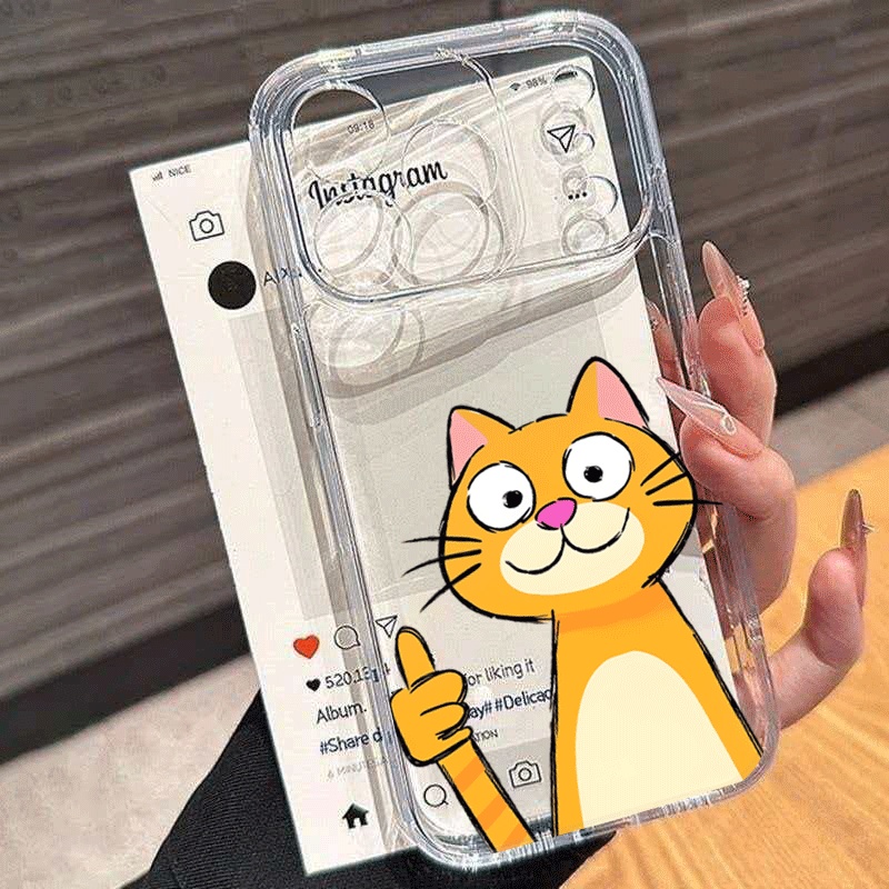 Cute Cartoon Orange Cat Phone  - đánh giá và giá Xiaomi Redmi Note 13